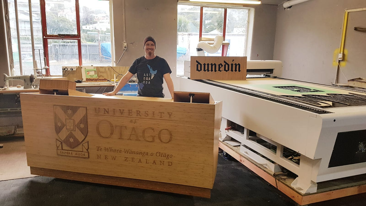 Otago University Lectern. Made locally. Sustainable bamboo plywood. Dunedin. 